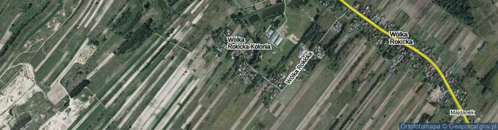 Zdjęcie satelitarne Wólka Rokicka-Kolonia ul.